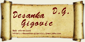 Desanka Gigović vizit kartica